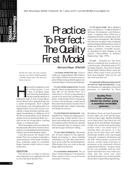 Practice to Perfect: the Quality First Model