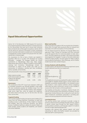 Equal Educational Opportunities