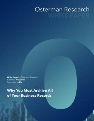 Why You Must Archive All of Your Business Records