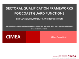Sectoral Qualification Frameworks for Coast Guard Functions