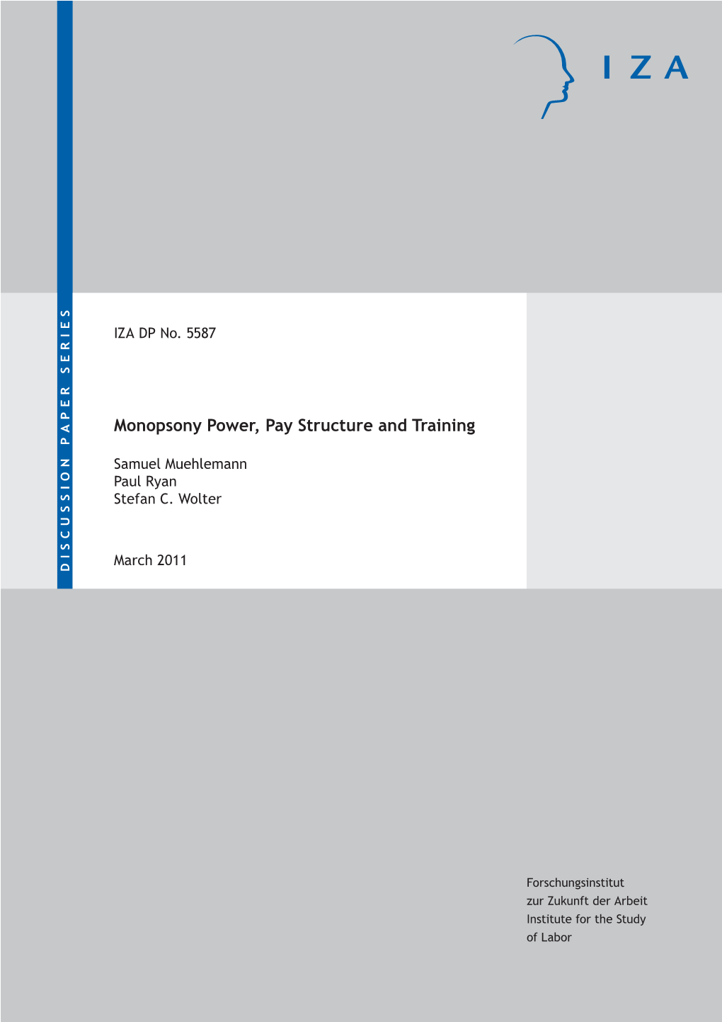 Monopsony Power, Pay Structure and Training