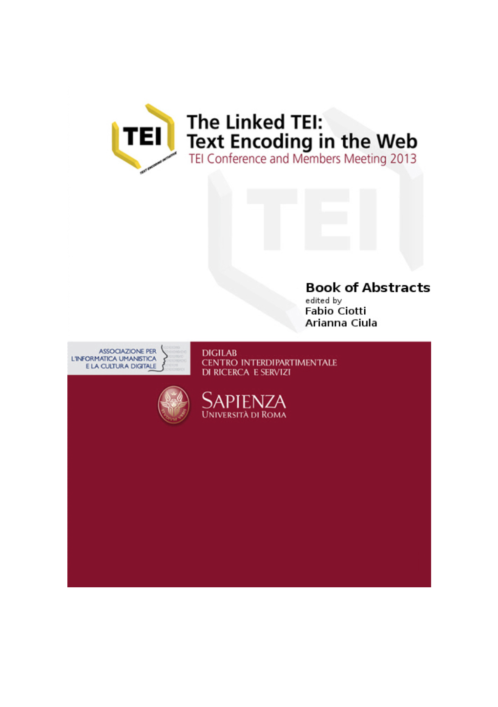 The Linked TEI: Text Encoding in the Web Book of Abstracts - Electronic Edition