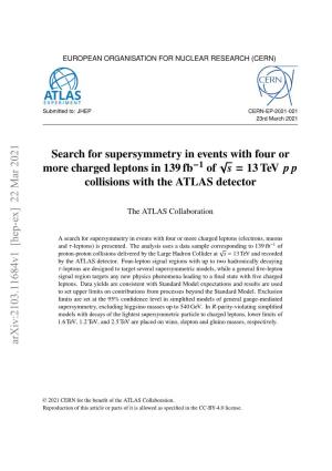 Search for Supersymmetry in Events with Four Or More Charged Leptons In