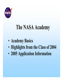 The NASA Academy