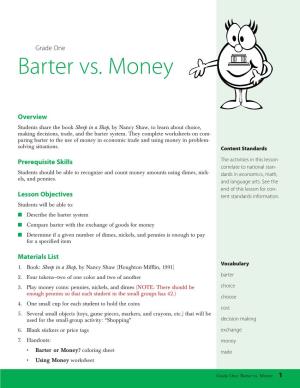 Barter Vs. Money