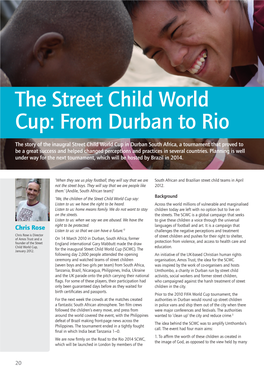The Street Child World Cup: from Durban to Rio
