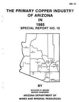The Primary Copper Industry of Arizona 1985 By