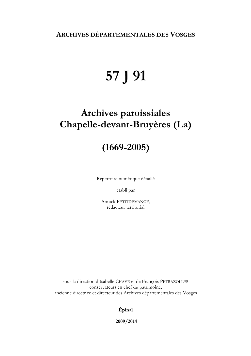 Archives De La Paroisse De La Chapelle-Devant-Bruyères.Pdf