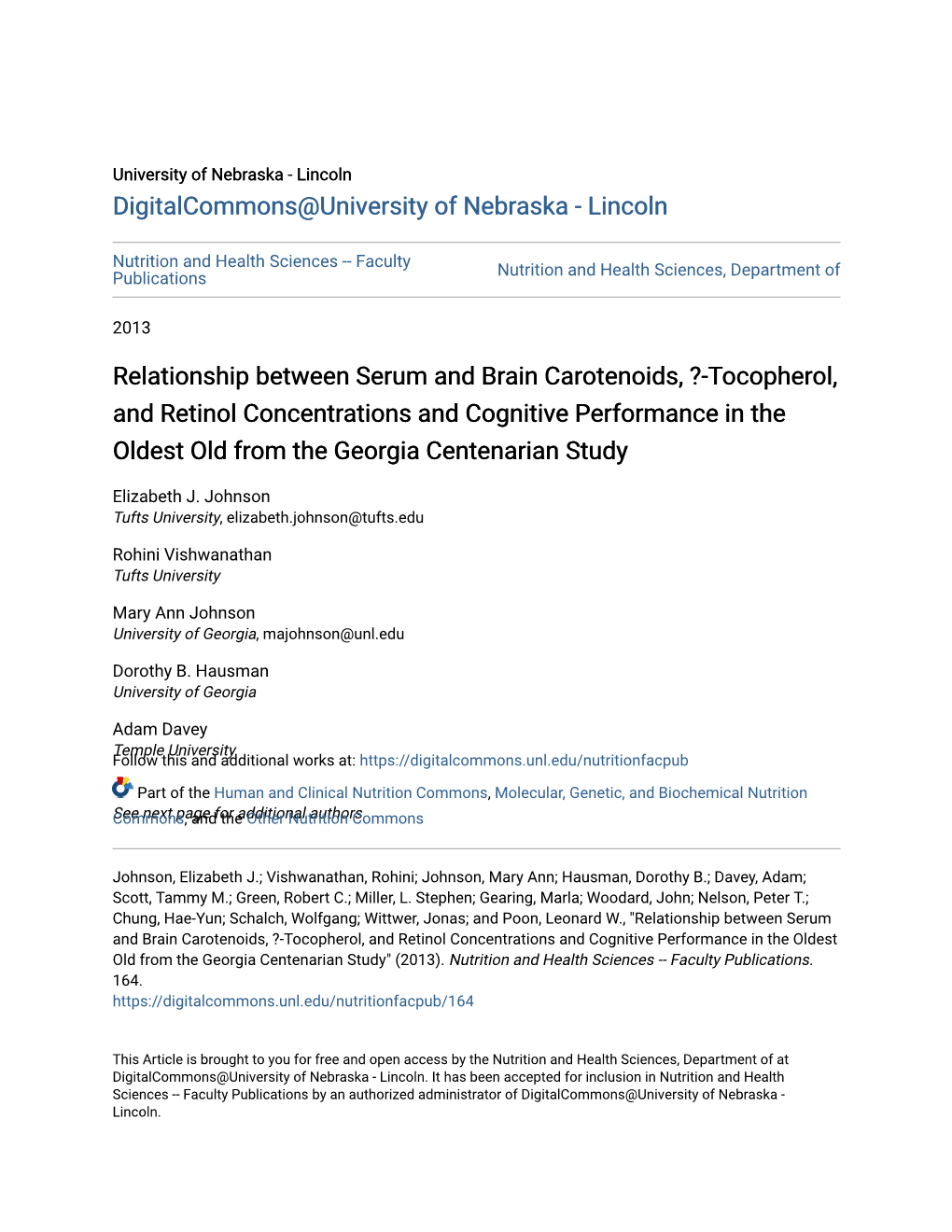 Relationship Between Serum and Brain Carotenoids, Ðšł¼