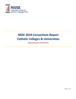 NSSE19 Consortium Report