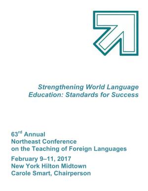 Strengthening World Language Education: Standards for Success