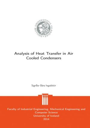 Analysis of Heat Transfer in Air Cooled Condensers