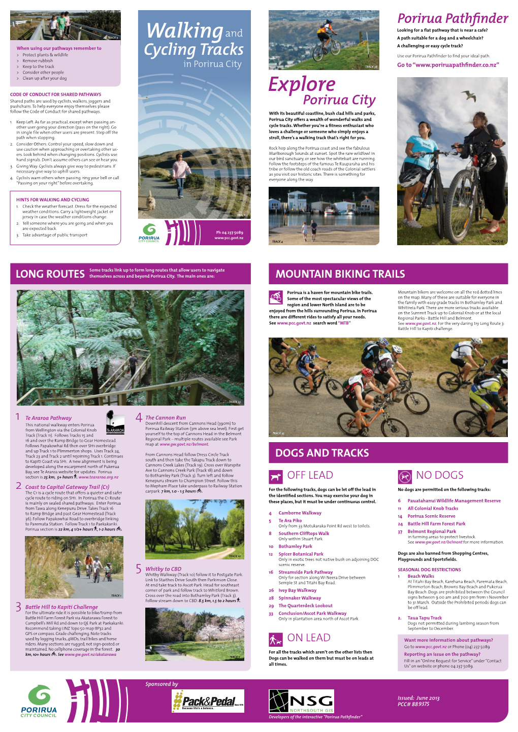 Porirua City Walking and Cycling Tracks Brochure