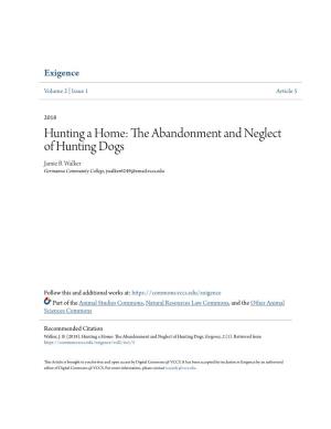 The Abandonment and Neglect of Hunting Dogs Jamie B