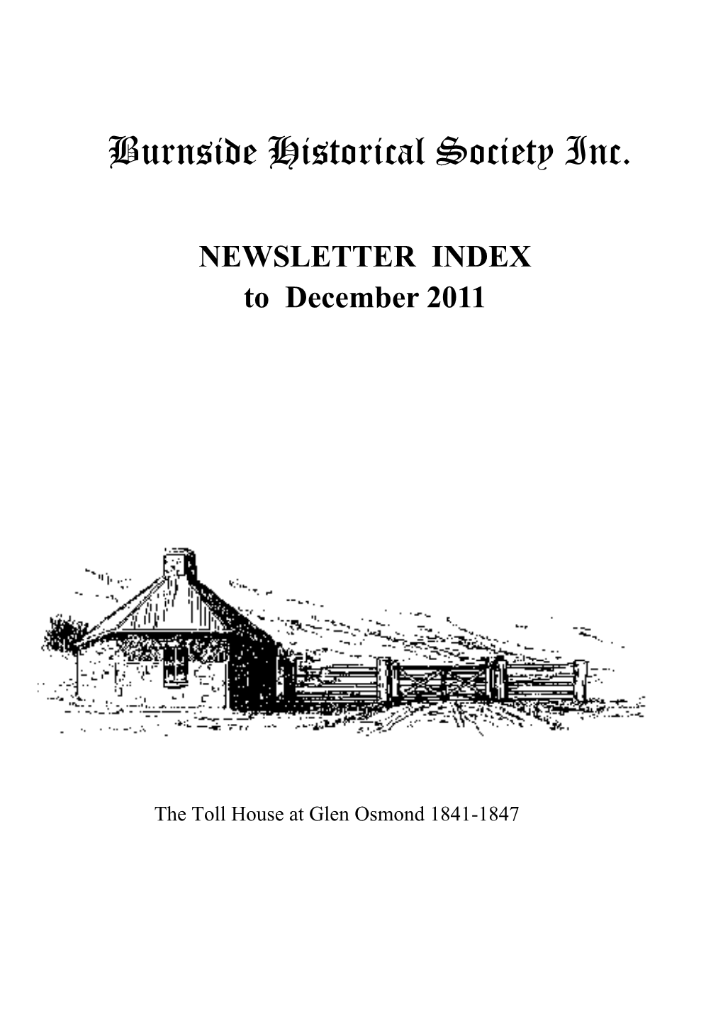Burnside Historical Society Inc