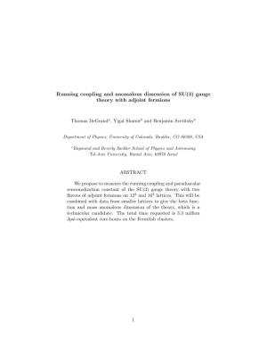 Running Coupling and Anomalous Dimension of SU(3) Gauge Theory with Adjoint Fermions