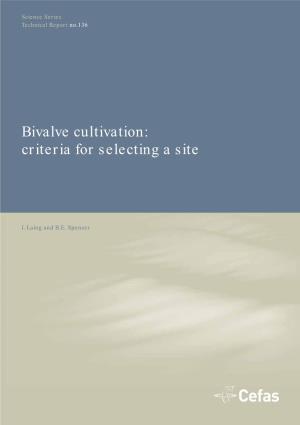 Bivalve Cultivation: Criteria for Selecting a Site