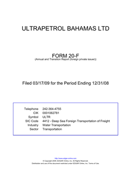 Ultrapetrol Bahamas Ltd