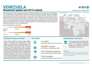 VENEZUELA Situational Update and 2019 Outlook Briefing Note – 28 March 2019