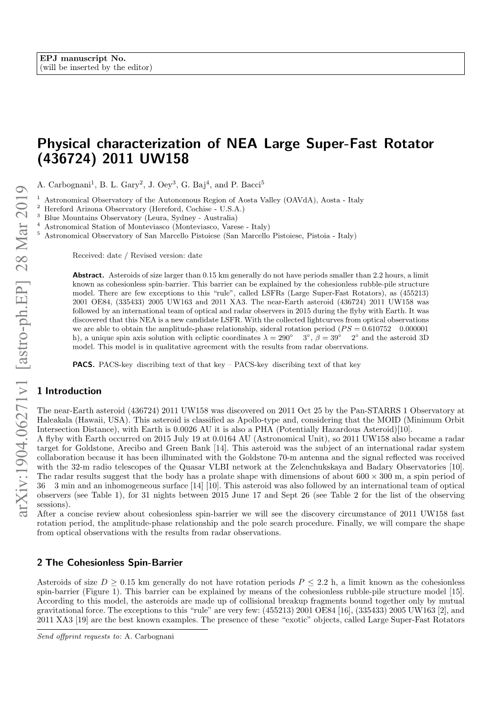 Physical Characterization of NEA Large Super-Fast Rotator (436724) 2011 UW158