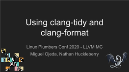 Using Clang-Tidy and Clang-Format.Pdf