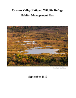 Canaan Valley National Wildlife Refuge Habitat Management Plan