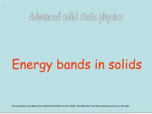 Energy Bands in Solids