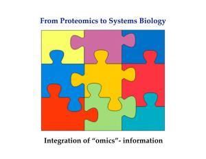 From Proteomics to Systems Biology
