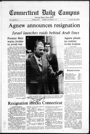 Agnew Announces Resignation
