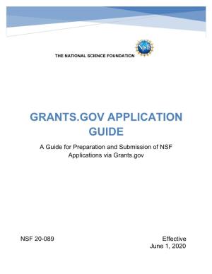 NSF Grants.Gov Application Guide