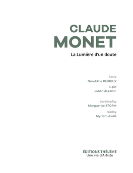 Claude Monet La Lumière D'un Doute