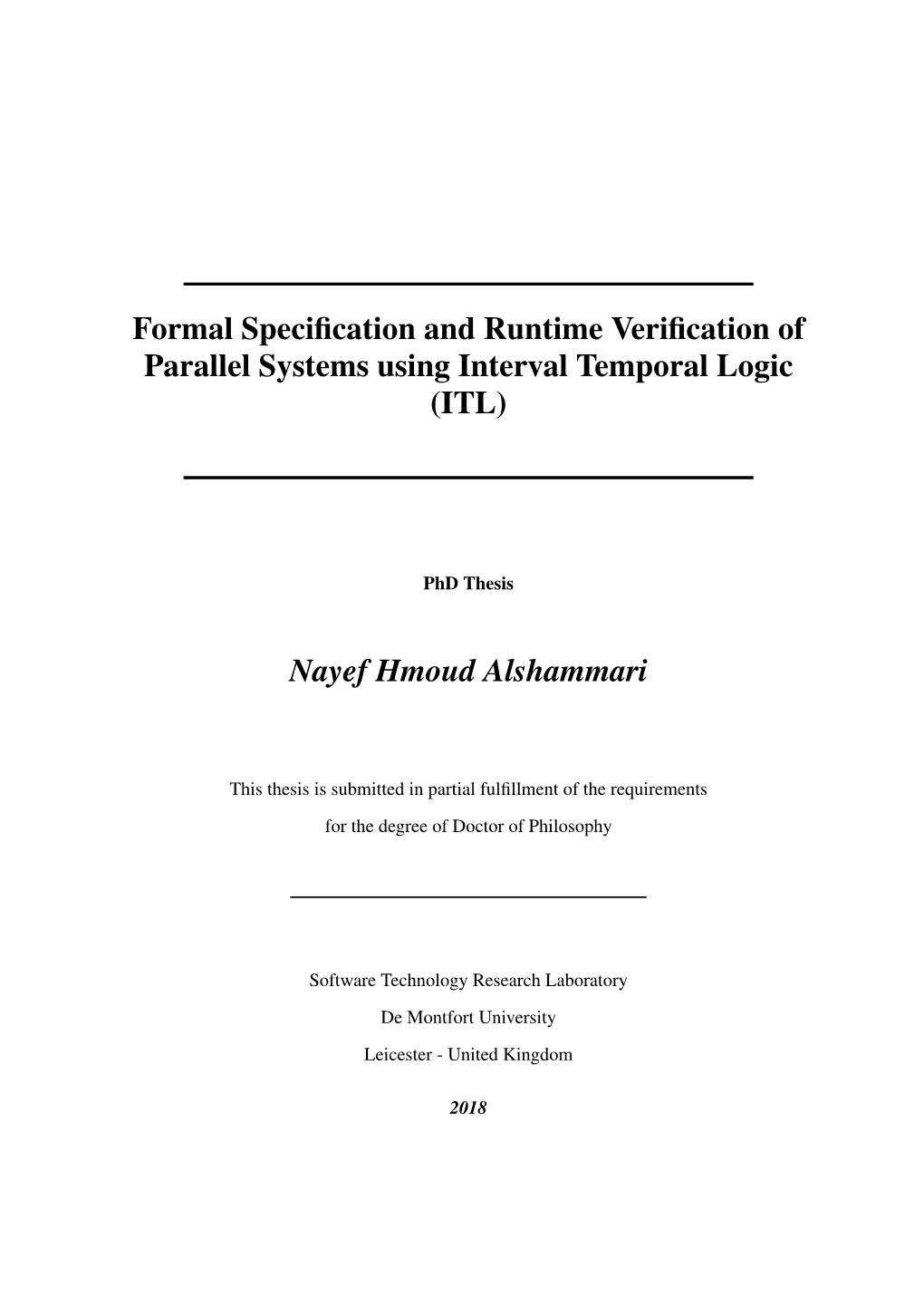 Formal Specification and Runtime Verification of Parallel