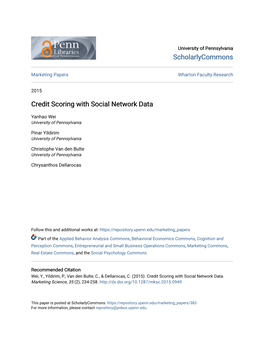 Credit Scoring with Social Network Data