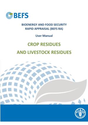 Crop Residues and Livestock Residues