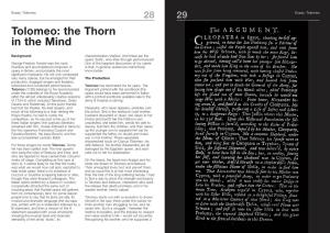 Tolomeo 28 29 Essay: Tolomeo Tolomeo: the Thorn in the Mind
