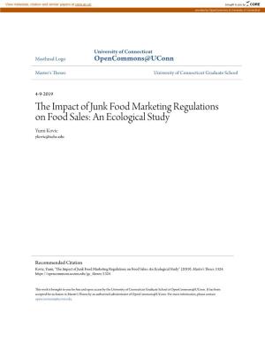 The Impact of Junk Food Marketing Regulations on Food Sales: an Ecological Study