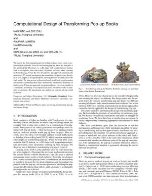 Computational Design of Transforming Pop-Up Books