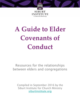 Elder Covenants of Conduct