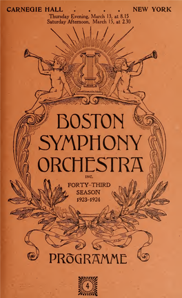 Boston Symphony Orchestra Concert Programs, Season 43,1923-1924, Trip