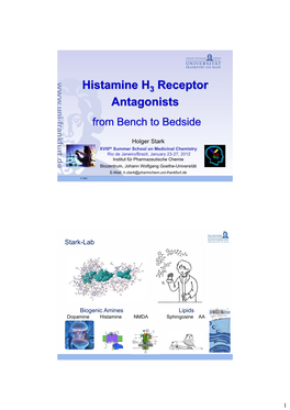 Histamine H Receptor Antagonists
