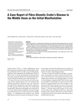 A Case Report of Fibro-Stenotic Crohn's Disease in the Middle