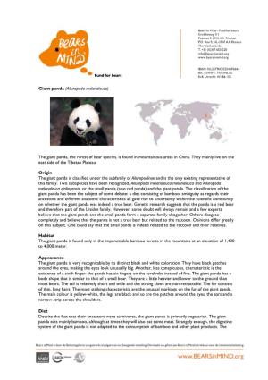 Factsheet Giant Panda