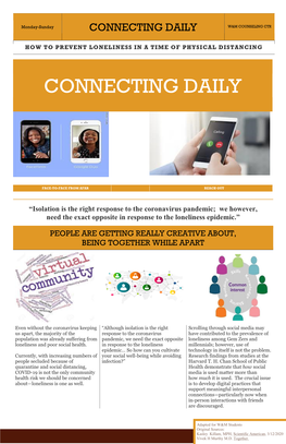 Connecting Daily W&M Counseling Ctr