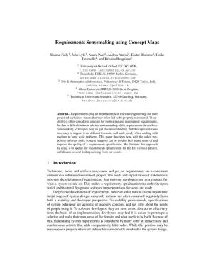 Requirements Sensemaking Using Concept Maps
