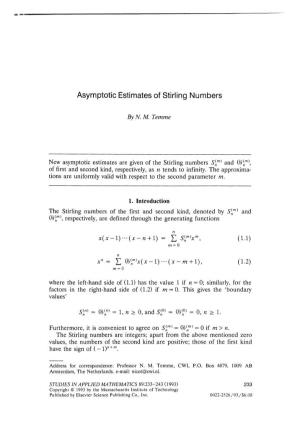 Asymptotic Estimates of Stirling Numbers