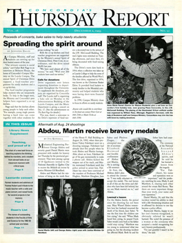 DECEMBER 2, 1993 CONCORDIA's THURSDAY REPORT Open House Showcases Students' Work MITE AVISTA Opens the Doors to the Magic of Media Technology EL E
