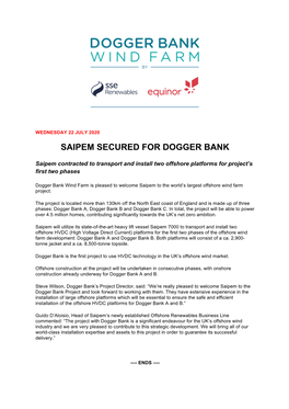 Saipem Secured for Dogger Bank