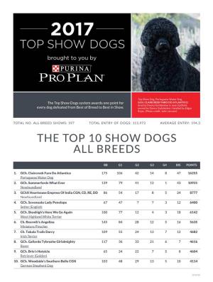 TOP SHOW DOGS Brought to You By