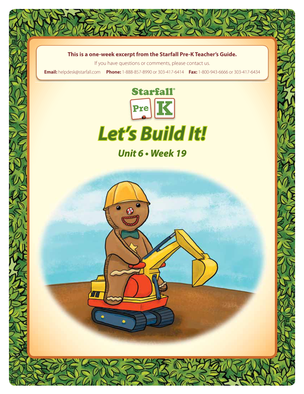 Week 19: Let’S Build It! Overview & Preparation 436 Learning Centers 440 Day 1 Things I Can Build