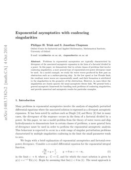 Exponential Asymptotics with Coalescing Singularities